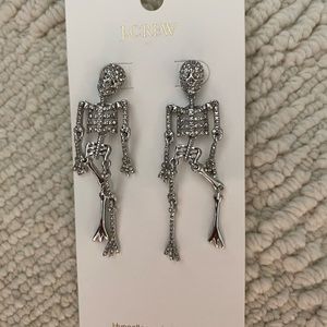 J Crew Skeleton Halloween Earrings So Cute NWT